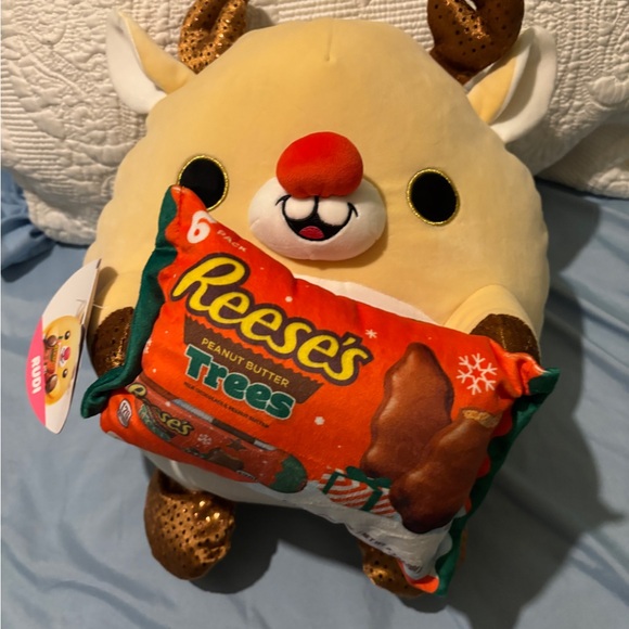 Snackles Christmas Reindeer & Reese’s Peanut Butter 14” Soft Plush Multi color - Picture 3 of 7